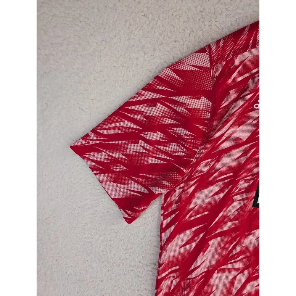 Wisconsin Badgers Adidas Shirt Mens XL Red Climalite Performance Training Soccer